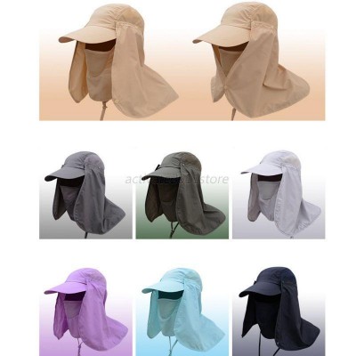 Hiking Fishing Hat Outdoor Sport Sun Protection Neck Face Flap Cap Wide Brim US  eb-20139203